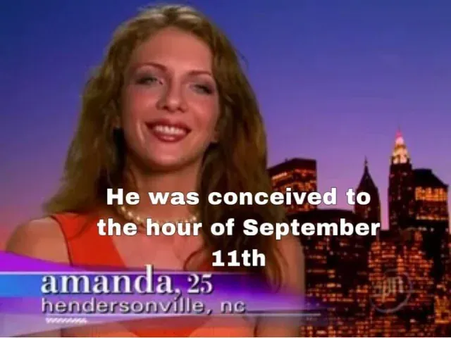 Amanda claims that her sons was "conceived to the our of September 11" in an America's Next Top Model talking head
