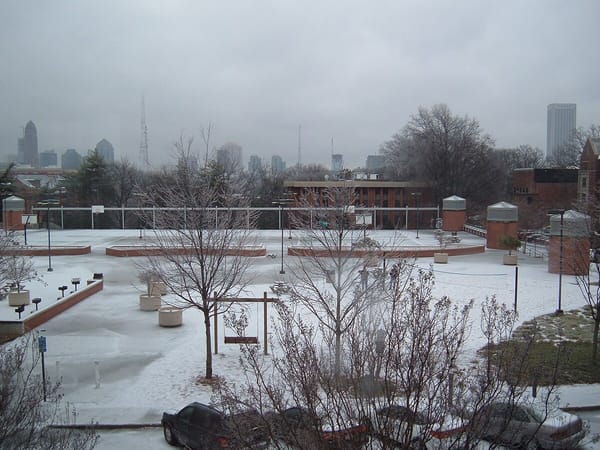 View of Atlanta after an ice storm